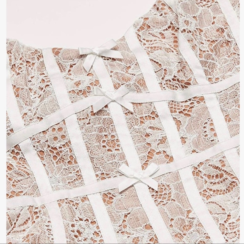 For Love and Lemons Dress. Ivory Lace Bustier. - Picture 7 of 13